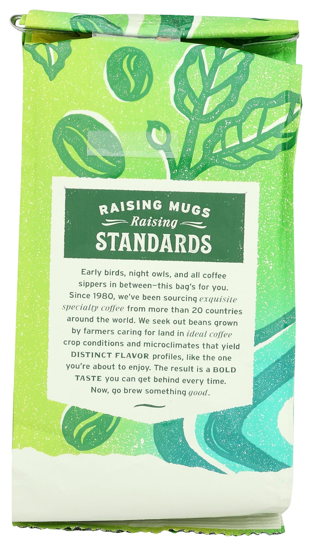 Whole Foods Market Organic Continental Blend bag shows fresh, certified organic coffee.