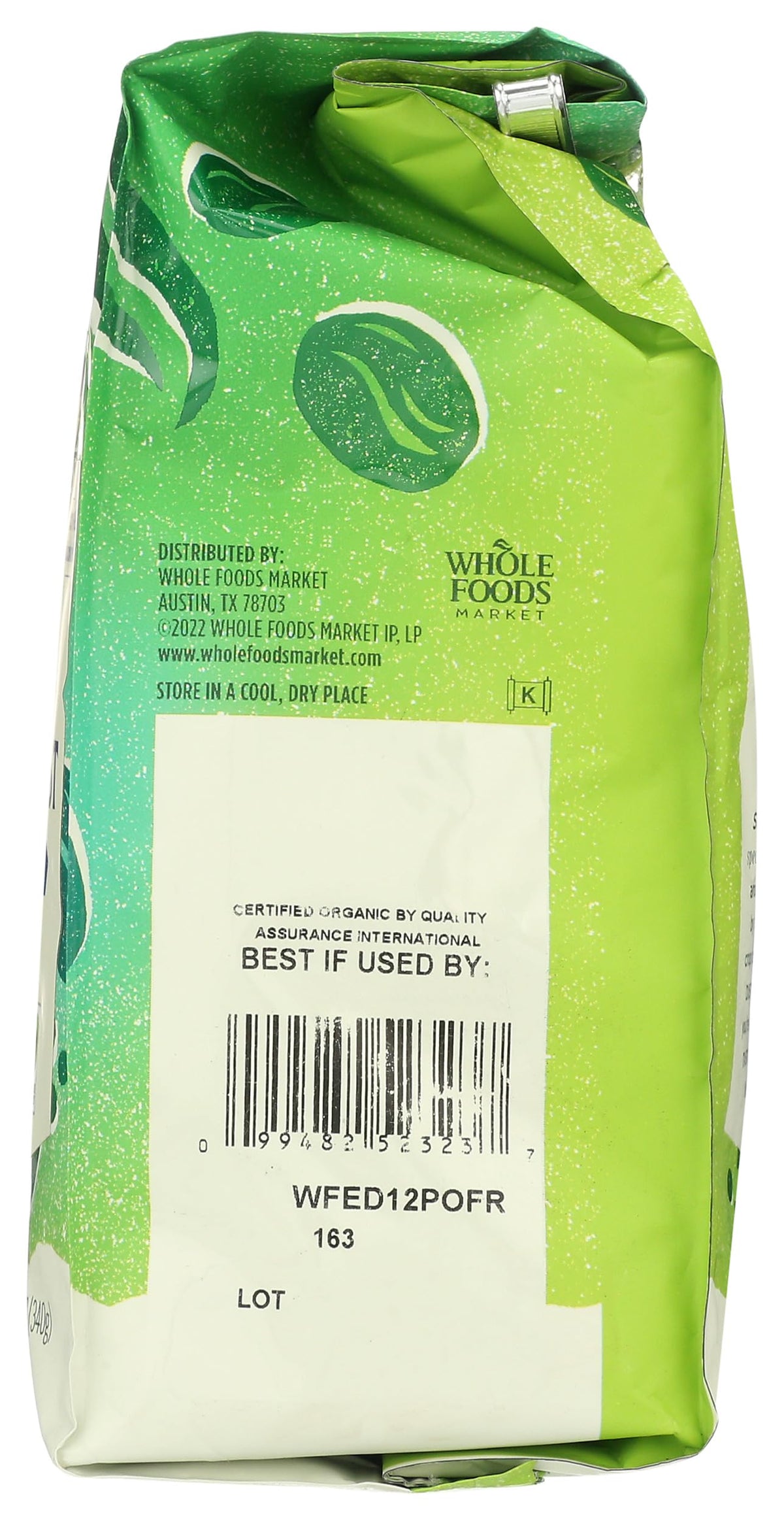 Pour-over ready Whole Foods Market Decaf Dark French Roast for flexible brewing.