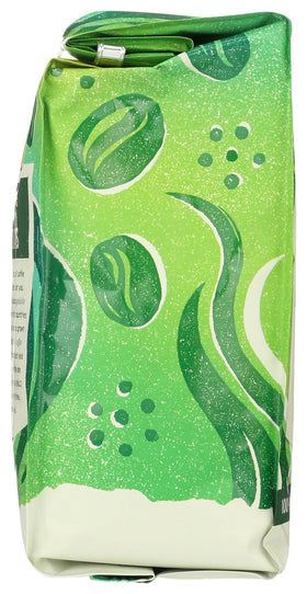 Sustainability certifications on Whole Foods Market coffee bag support responsible sourcing.