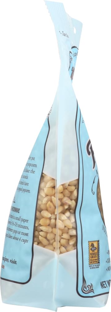 Two-pack 30-ounce popcorn bags from Whole 5 offer ample snacking supply.