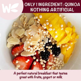 Wholefort Quinoa Cereal breakfast option with vegan, gluten-free goodness.