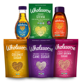 Wholesome Organic Non-GMO Gluten Free Vegan icons indicate dietary compatibility.