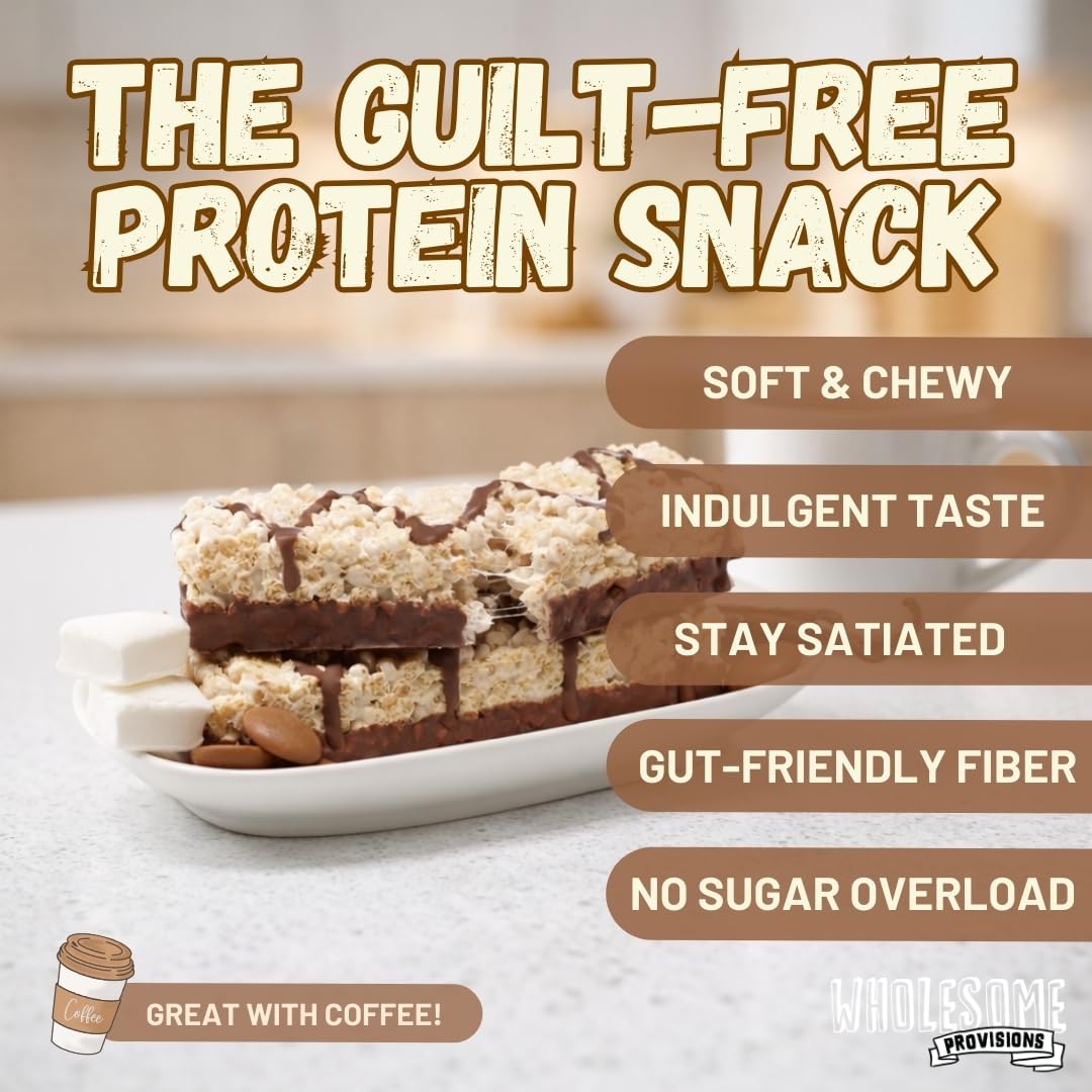 Wholesome Provisions bar with peanut butter and marshmallow inside for flavorful bite