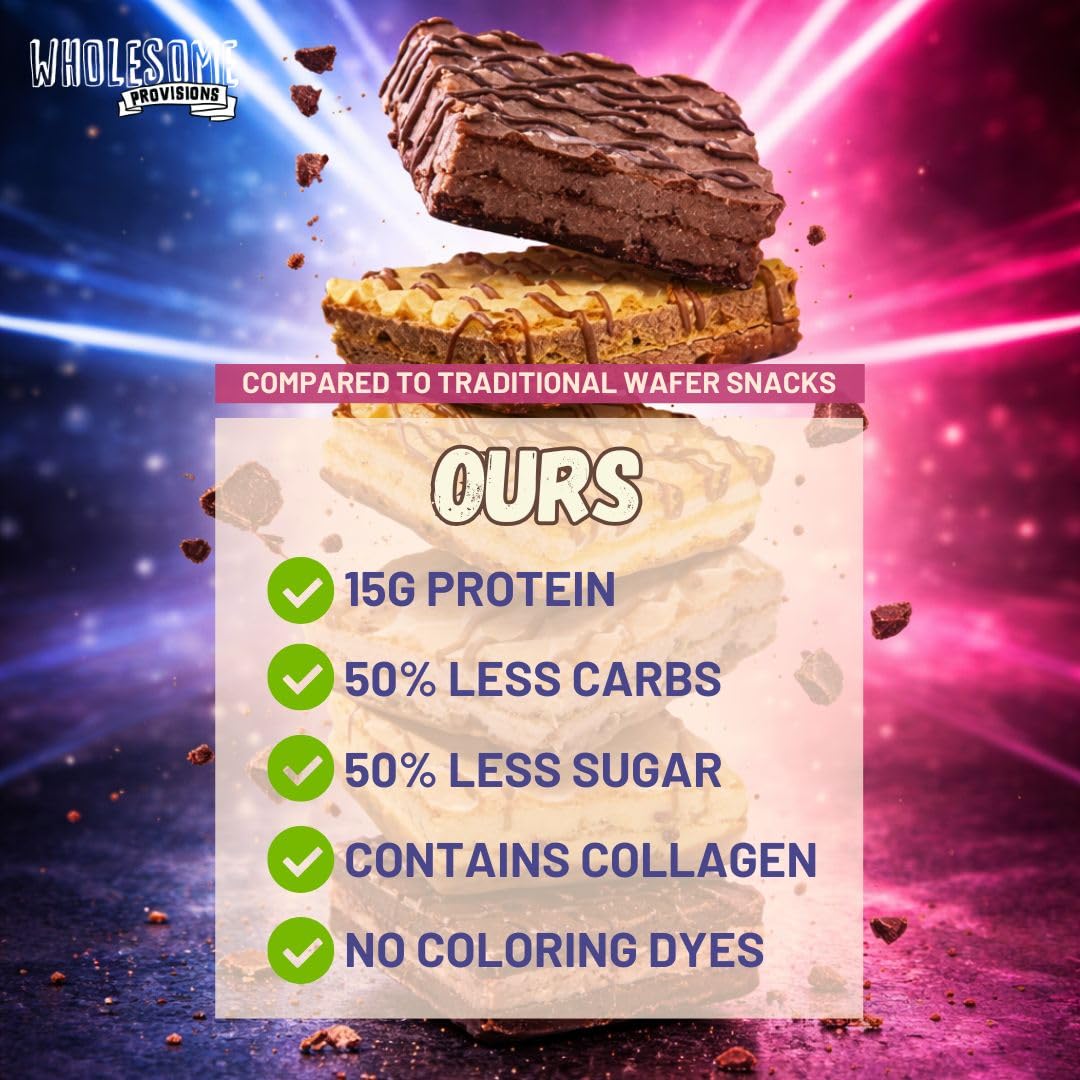 Wholesome Provisions Chocolate wafer squares offer satisfying crunch between workouts.