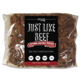 Wholesome Provisions textured vegetable protein package front showing versatile vegan protein for meals
