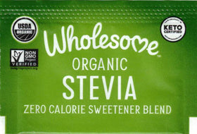 Wholesome Stevia Packets bulk box, ideal for kitchens and offices.