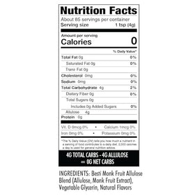 Wholesome Yum Besti brown sugar substitute resealable pack on countertop