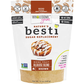 Wholesome Yum Besti brown sugar substitute packaging front shows keto-friendly sweetener