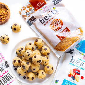 Powdery texture of Wholesome Yum Besti brown sugar substitute for easy measuring