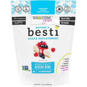 Wholesome Yum Besti powdered sugar bottle for sugar-free baking.