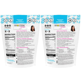 Wholesome Yum Besti powdery substitute close-up shows ultra-fine texture ideal for smooth frostings.