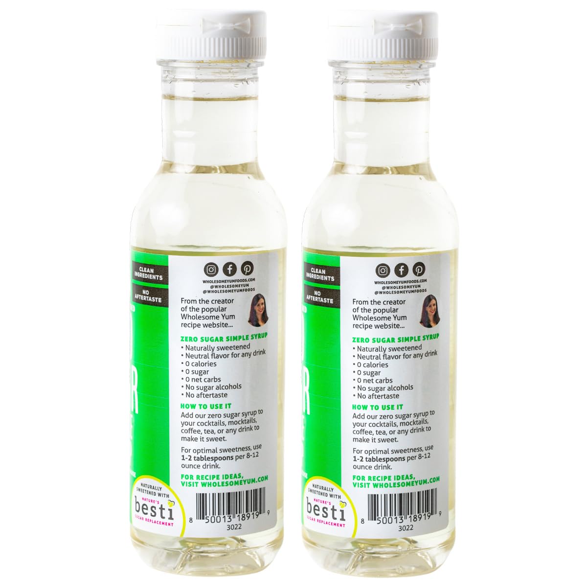 Wholesome Yum Keto Simple Syrup being poured for sugar-free drinks.