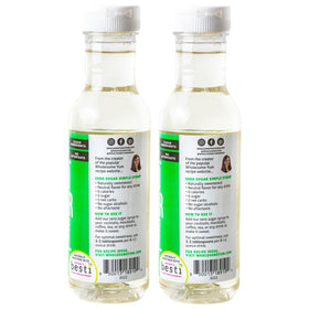 Wholesome Yum Keto Simple Syrup being poured for sugar-free drinks.