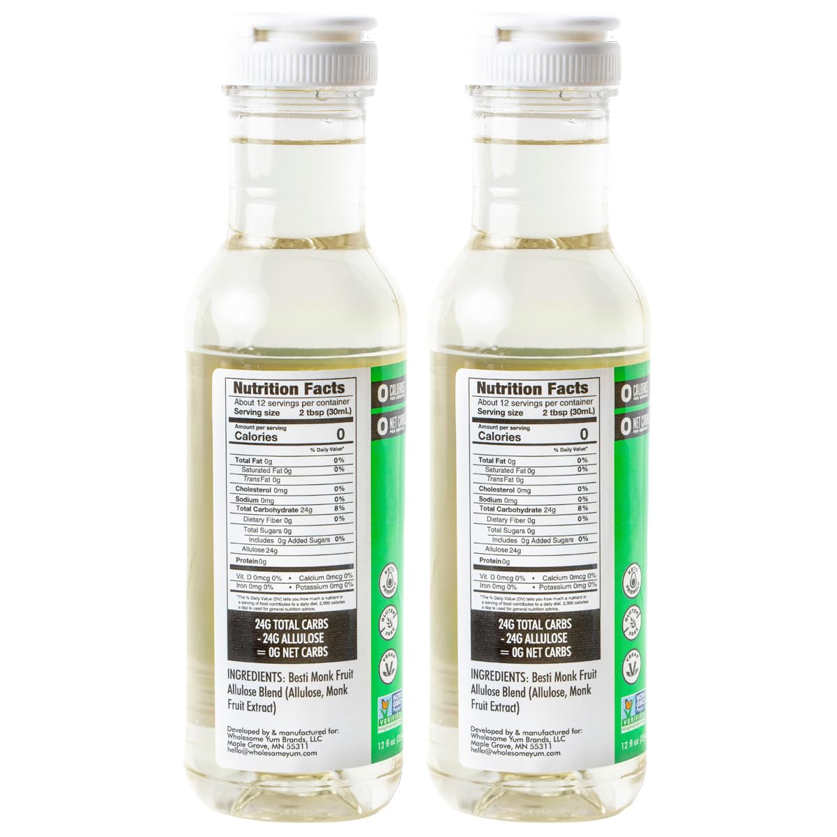 Cocktail preparation using Wholesome Yum Keto Simple Syrup for keto-friendly mixing.