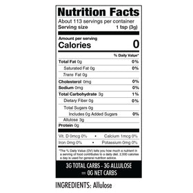 Wholesome Yum powdered allulose sweetener sprinkle-dusting demonstrates even texture for toppings