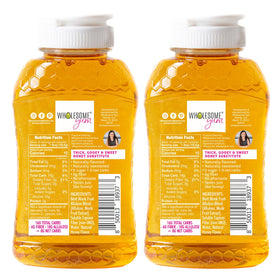 Bottle of Wholesome Yum honey substitute ideal for tea without sugar