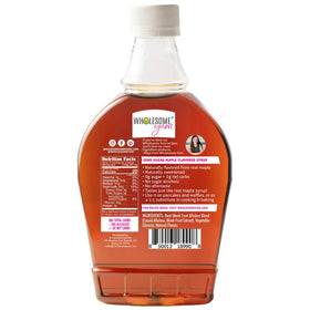 Wholesome Yum Zero Sugar Maple Syrup on pancakes for a low-carb breakfast