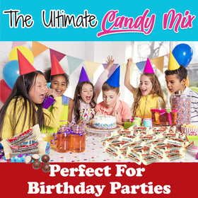Whoppers party-favors display, crunchy chocolate bites for weddings and events.