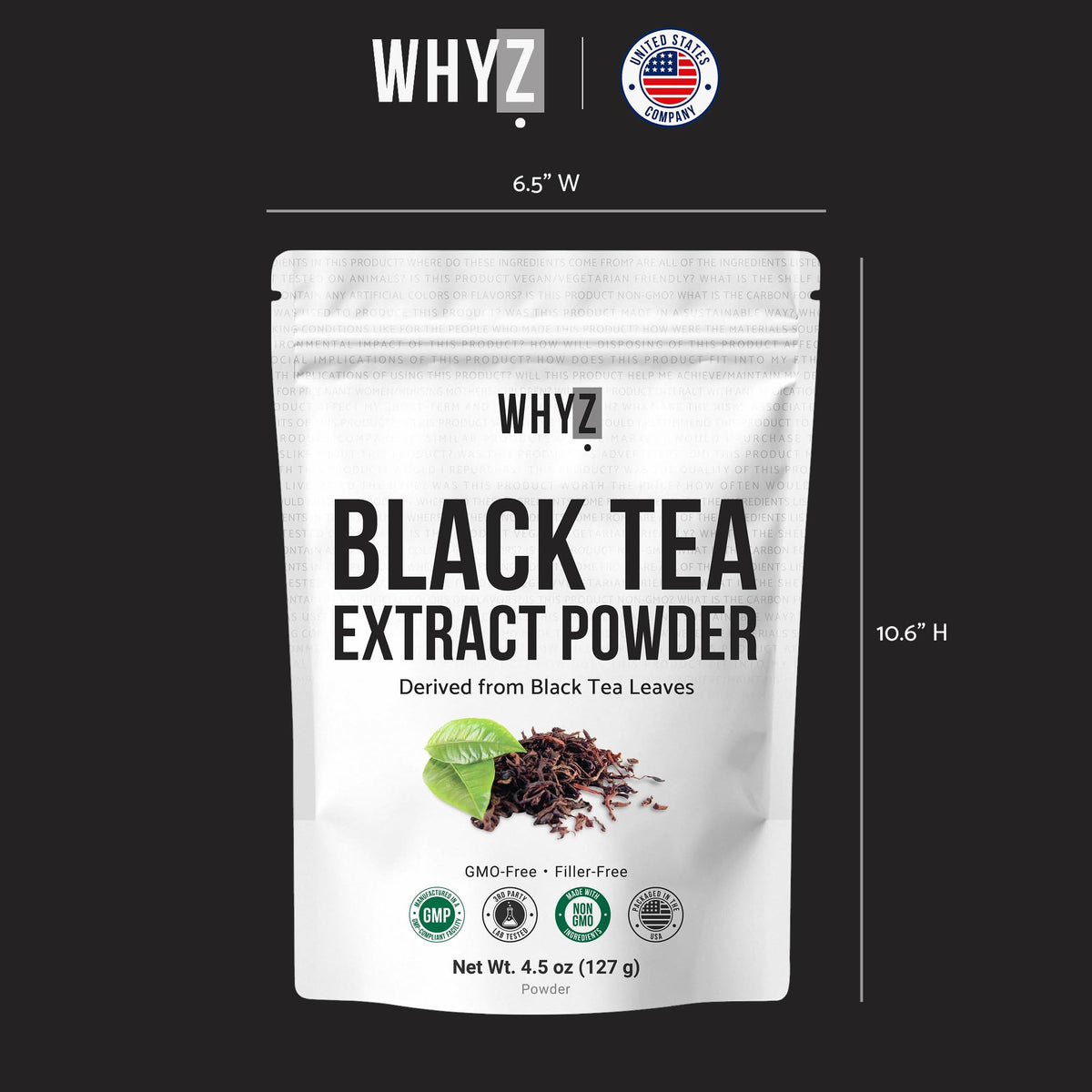 WHYZ powder shown in a kitchen setup for a quick daily beverage routine.