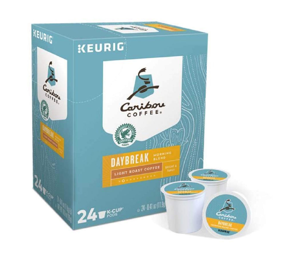 WIAONE Keurig pods variety pack for home brews, includes Caribou Daybreak Morning Blend.