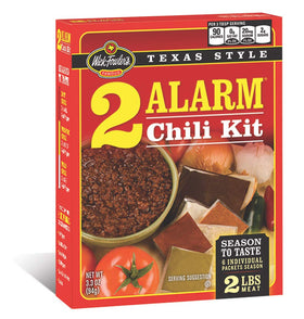 Wick Fowler's spice packs with red pepper for customizable heat.