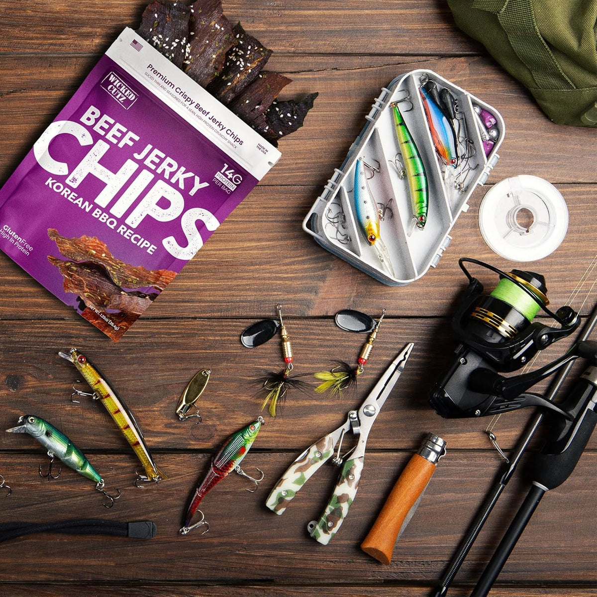 Wicked Cutz USA-made beef jerky chips, clean ingredients