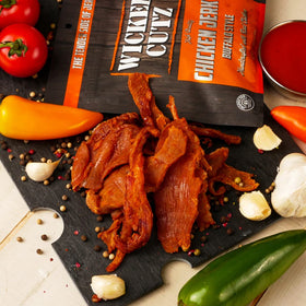 Wicked Cutz Buffalo Chicken Jerky on-the-go pack for travel snacking