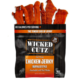 Wicked Cutz Buffalo Chicken Jerky stylish bite perfect for carnivore diets