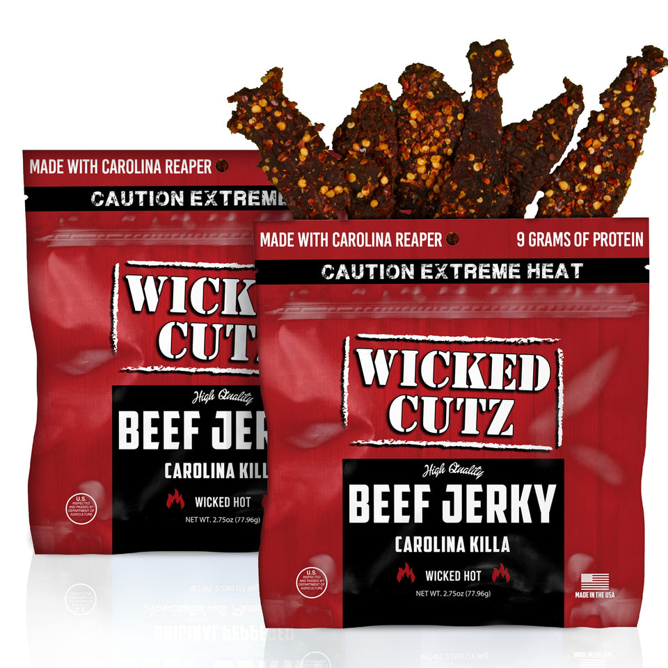 Wicked Cutz Carolina Killa bag front view, bold heat for on-the-go spice lovers.