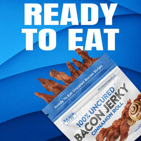 Wicked Cutz Cinnamon Roll Bacon Jerky USA-made badge emphasizes domestic quality.