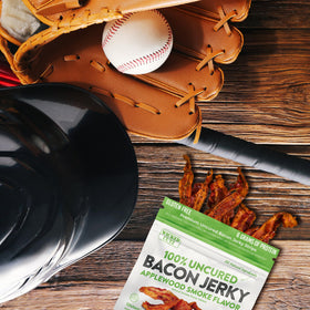 Wicked Cutz Family picnic enjoying bacon jerky snack time.