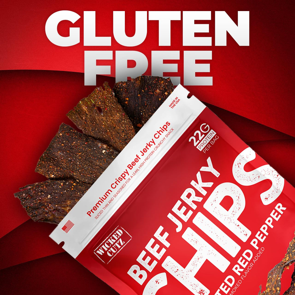 Wicked Cutz low-carb snack suited for hiking, camping, or work.