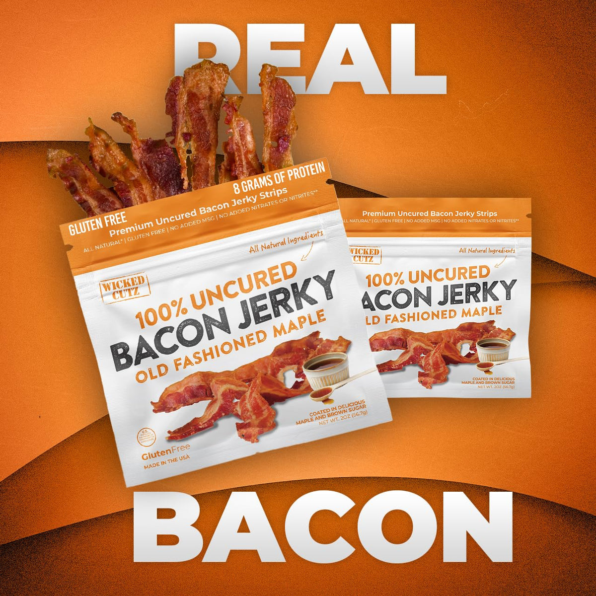 Wicked Cutz Jerky fully cooked texture close-up demonstrates easy, satisfying chew