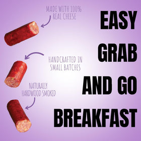 Wicked Cutz Sausage Egg & Cheese Sticks feature real egg and cheese with no artificial preservatives.
