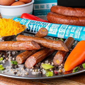 Wicked Cutz Sausage Egg & Cheese Sticks ideal for on-the-go meals and quick snacks.