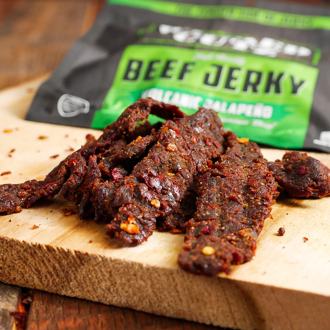 Wicked Cutz Volcanic Jalapeño texture close-up showing tender chew