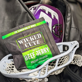 Wicked Cutz spicy jerky options including Volcanic Jalapeño