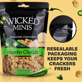 Wicked Minis Cajun Creole crackers bring bold seasoning to dips.
