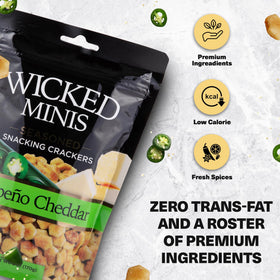Wicked Minis Garlic Parmesan crackers deliver savory crunch with chowder.