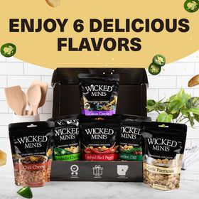 Wicked Minis 3-pack travel-friendly crackers ideal for on-the-go snacking.