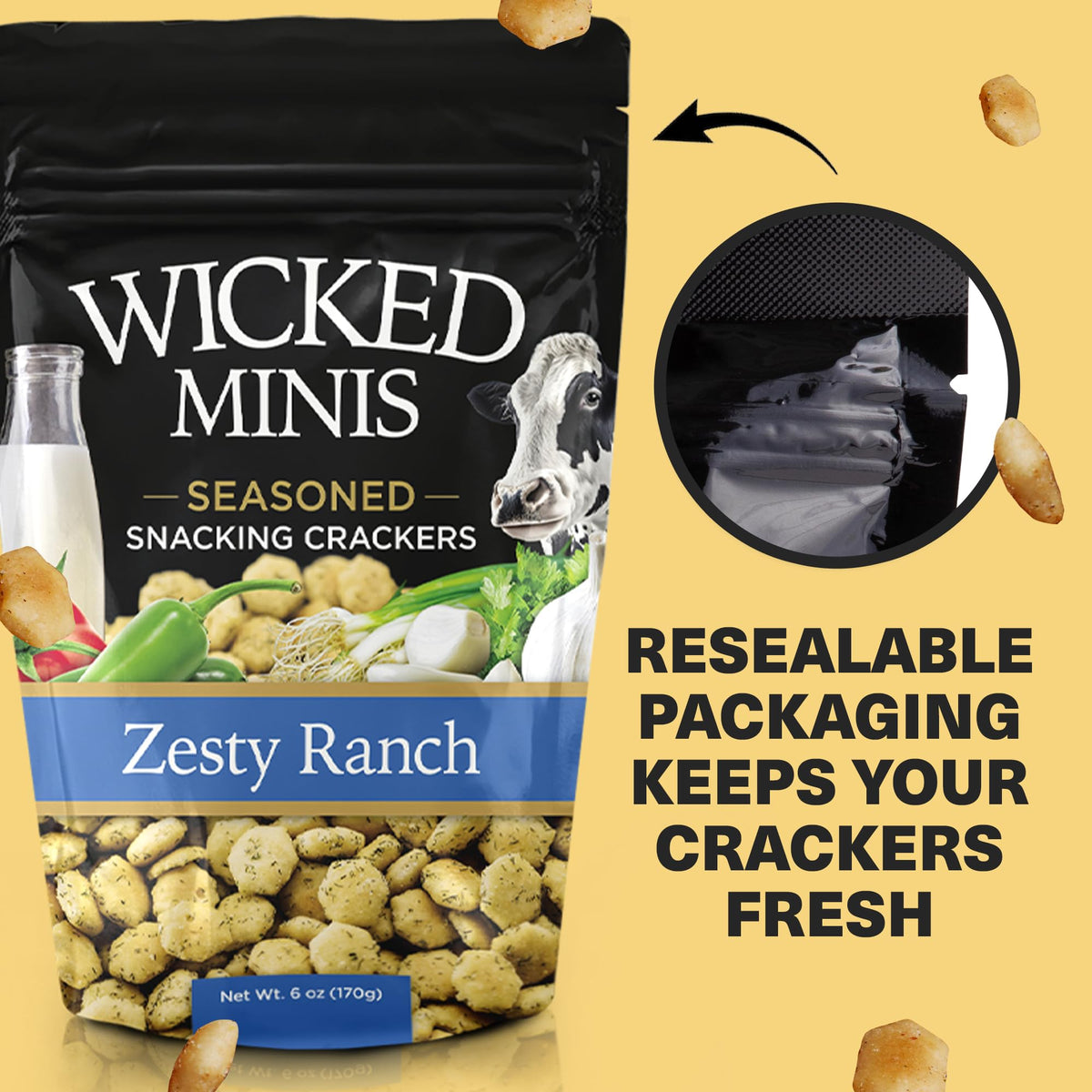 Wicked Minis Crushed Red Pepper flavor close-up, bold for soups