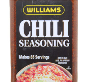 Wiiliams Chili Seasoning Mix ingredients close-up featuring onions and garlic