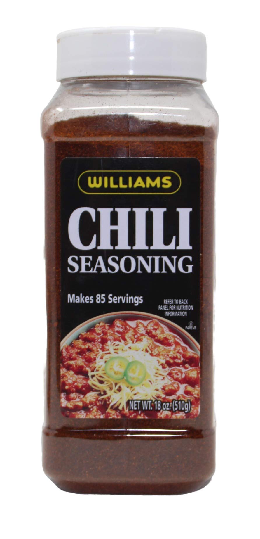 Wiiliams Chili Seasoning Mix serving suggestion bowl ready in minutes