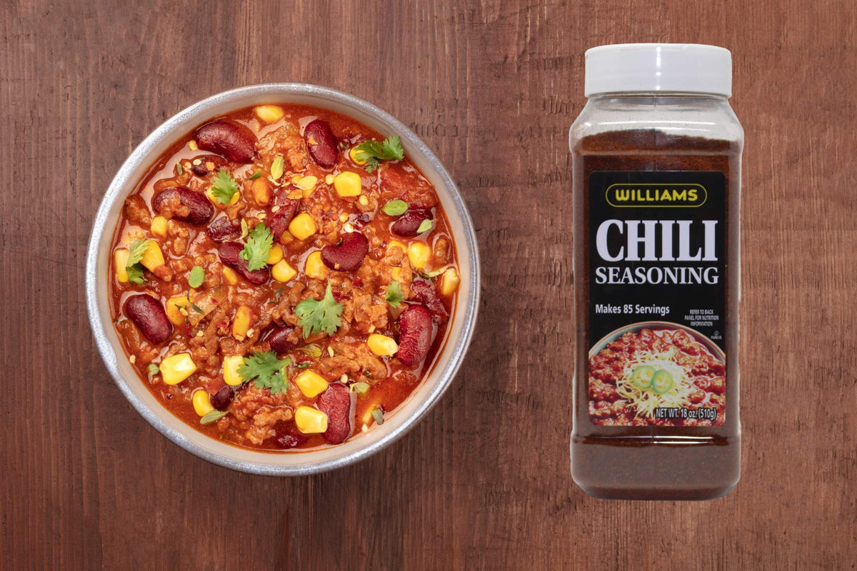 Wiiliams Chili Seasoning Mix two-pack back view showing value pack