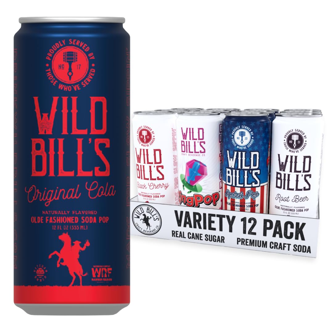 Wild Bill's Root Beer can with creamy vanilla notes.