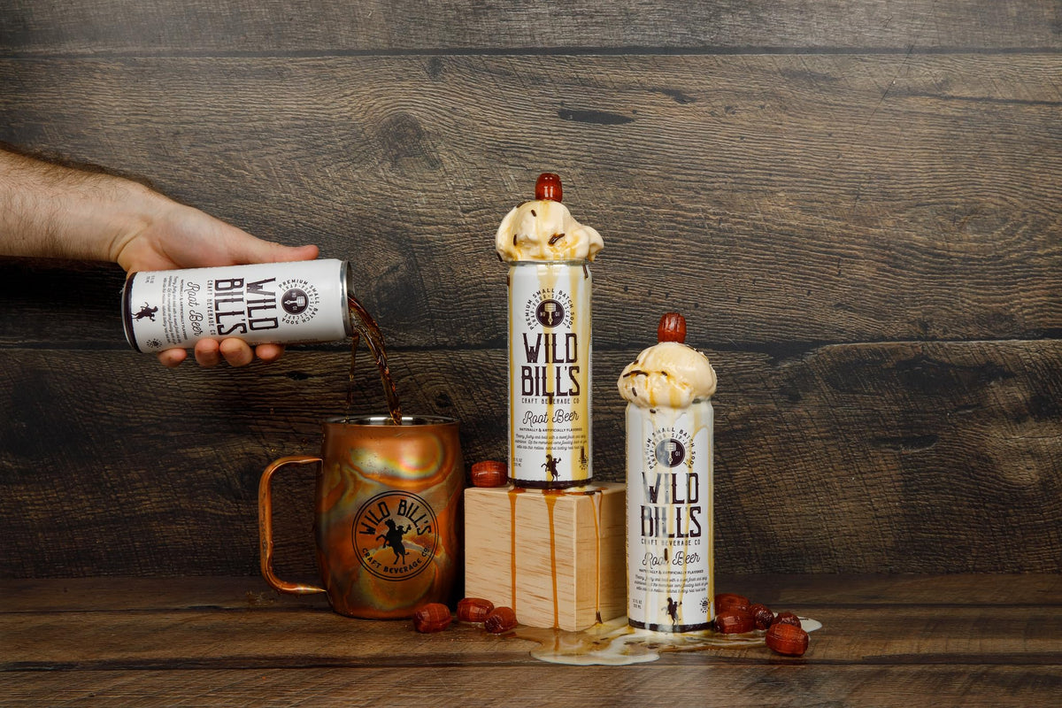 Wild Bill's 12-pack side view highlights convenient multi-pack for gatherings.
