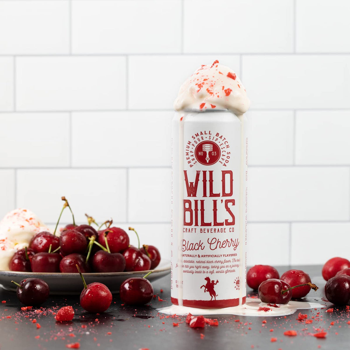 Wild Bill's Black Cherry Soda ingredients highlight a clean label with gluten-free promise.