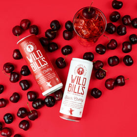 Wild Bill's Black Cherry Soda pack display adds vintage charm to kitchens.
