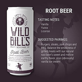 Wild Bill's Classic Root Beer bottle closeup with creamy head for nostalgic sip