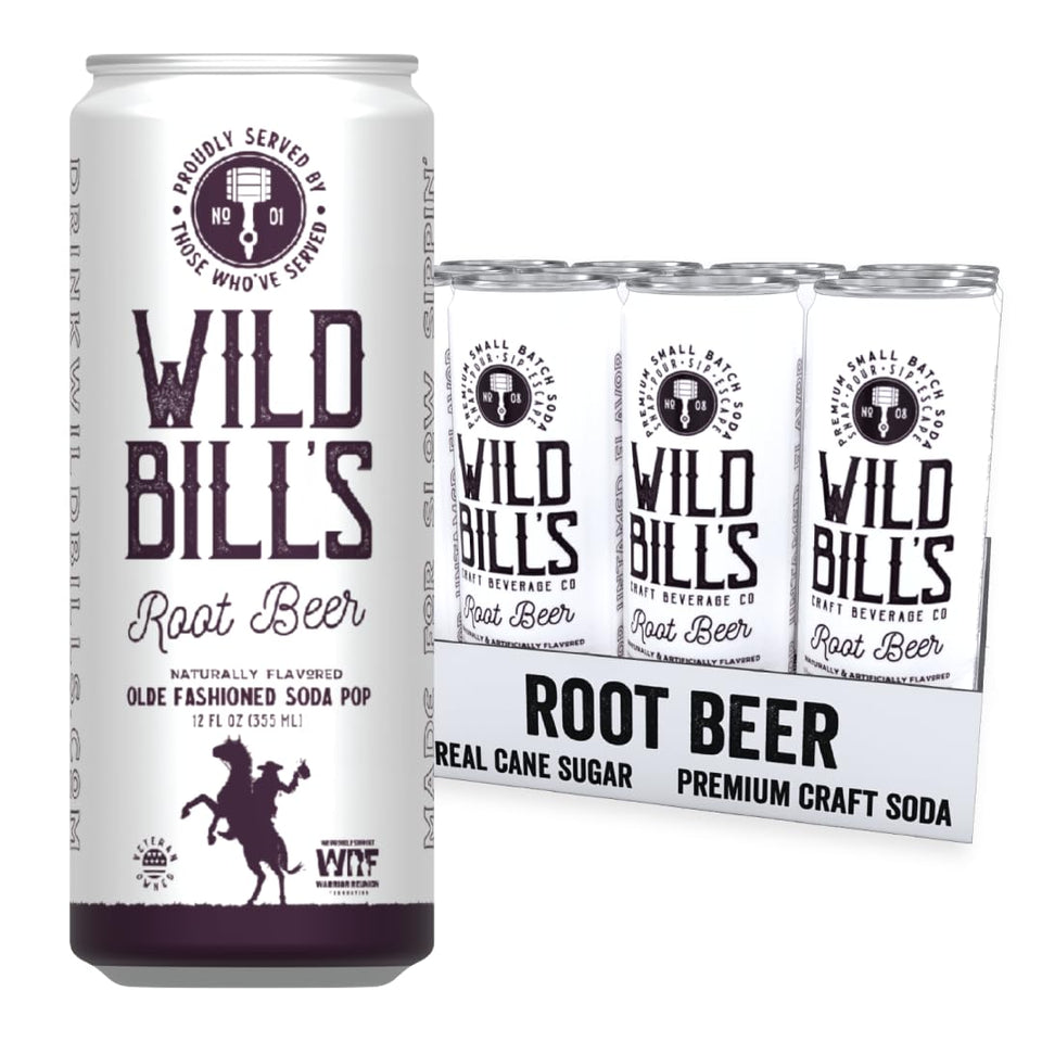 Wild Bill's Classic Root Beer 12-pack front view for family gatherings